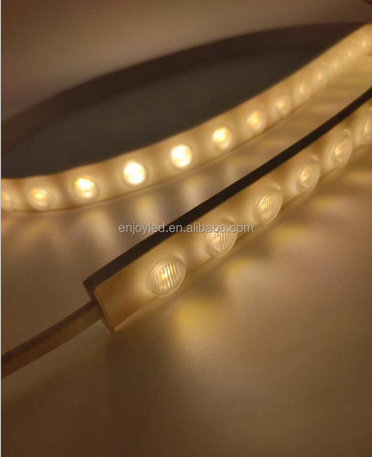 High power flexible wall washing waterproof lamp with low-voltage 24V lens 3030 bendable back lighting strip