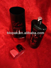 red hotstamp with red metallic screw cap super oval plastic tubes