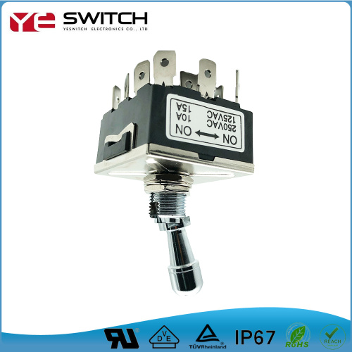 125V 15A Switch de alternância de latão on-off-on para carro