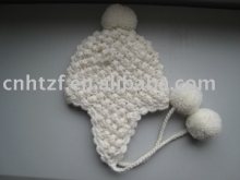 hand crocheted earflap hat