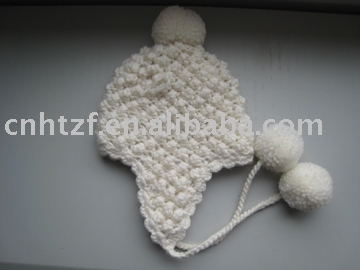 hand crocheted earflap hat