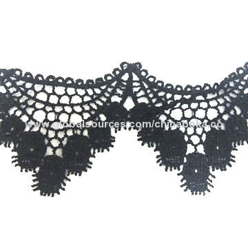 Water soluble lace trims, chemical lace trims, dyeable material, various colors are availableNew