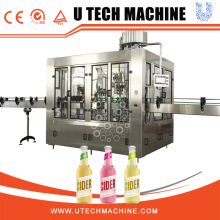 Rotary PET / Glass Bottled Water Production Line , Flavored Soda Water Isobaric Filling Machine