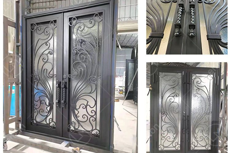 black diamond iron doors