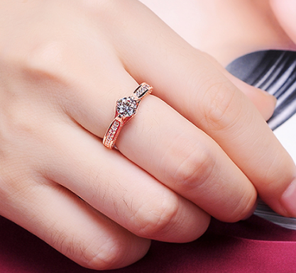 New wholesale Factory price Moissanite diamond 18 k Gold wedding ring engagement band for woman gift