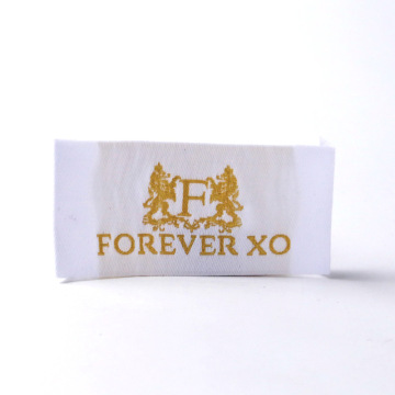 Satin Needle Loom Woven Label Centre Fold Wash Instruction Label