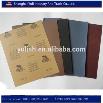 ISO approved silicon carbide sanding paper/waterproof sanding paper/wet and dry sanding paper