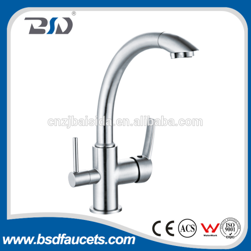 3 way kitchen aqua water faucet with 3/8" or 1/2" flexible ss hose,exported European pull out pure water kitchen aqua faucet