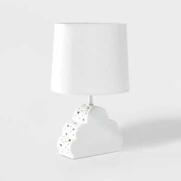 Ceramic Cloud Dual Light Figural Kids Lamp
