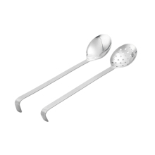 Long Handle Stainless Steel Soup Ladle and Skimmer for Commercial Kitchens