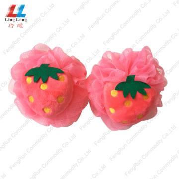 Strawberry mesh foaming bath ball