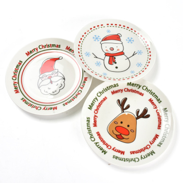 custom logo Christmas customized double cake plates set