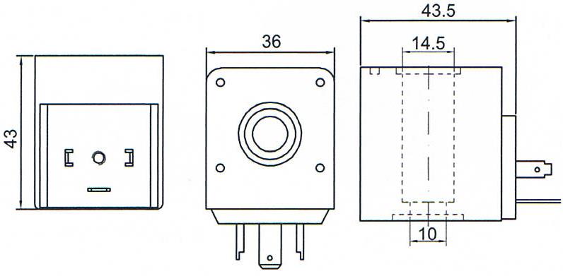 Overall dimension of TM30 Automatic Drain Valve Accessories Electric Magnetic Coils