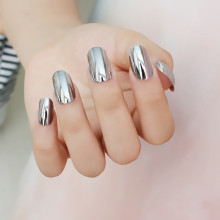 Metallic False Nail Tips for Salon Use