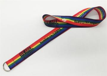 Flat Polyester Lanyards Custom Color