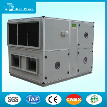 Rotor type heat recovery fresh air handle unit evaporative condensing heat moisture