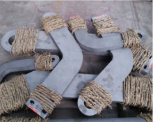 Roll arm for galvaning line