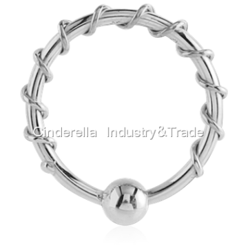 Surgical Steel Ball Closure Fixed Bead Ring