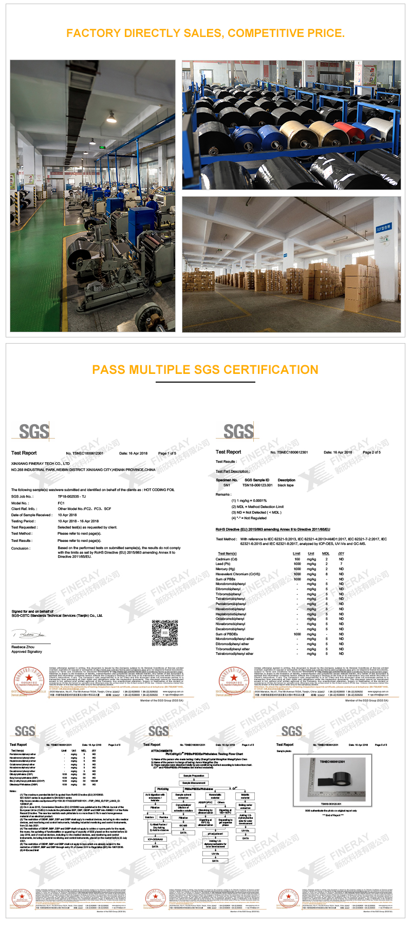 Hot stamping foil scf900 for high quality