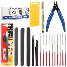 DIY Modeler Basic Tools Set Craft Hobby Car Building Model Plier Tweezer Pen Knife Grinding Kit For GUNDAM Model Building Toy
