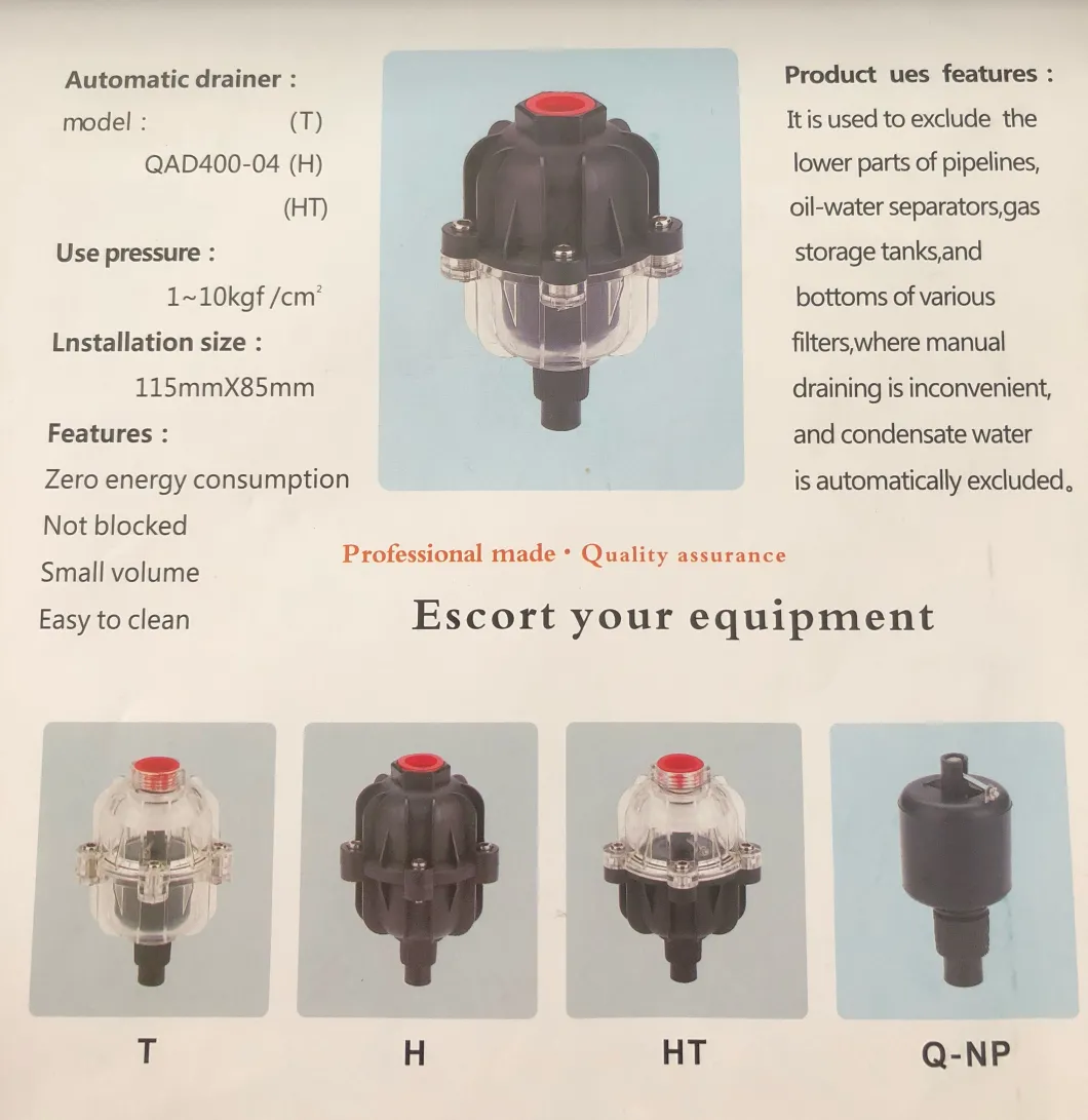 Ad400-04 Pneumatic Automatic Drainer with Zero Gas Consumption