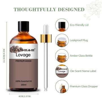 NUEVA LLEGA LOVAGE Root Oil 100% puro y orgánico con logotipo privado y etiqueta