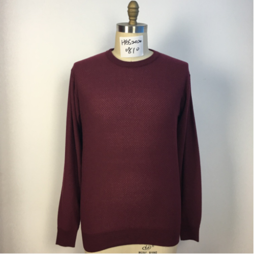 Herrenrunde Hals-Rosen-Karmine-Pullover