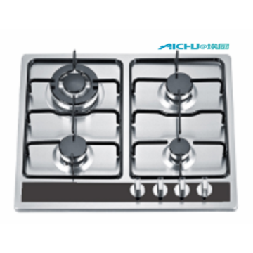 201 Nível SS escovado Hob Gas Cooktop