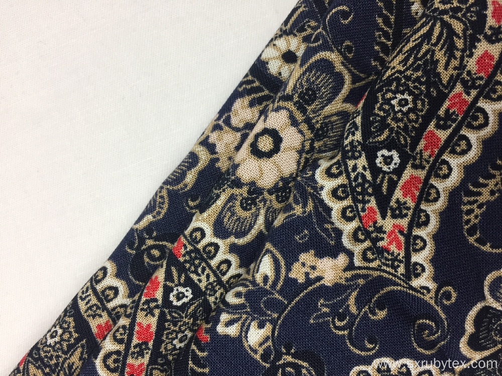 30s Rayon Challis Print Fabric