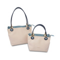 Modern Organizer Beige Color Medium Shoulder Leather Bag