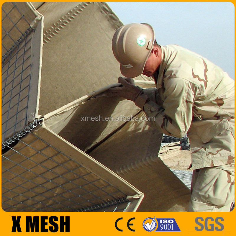 Heavy Galvanized Hesco Concertainer Welded Gabion Baskets For Guard Towers Protection