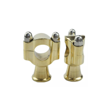 CNC Brass Motorcycle Bar Risers - 1 Inch Custom Handlebar Risers