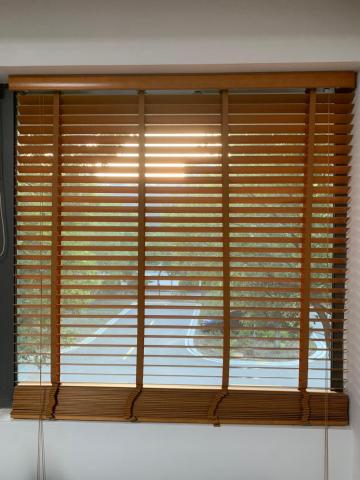 Basswood Slat Material 100% Wooden Venetian Blinds