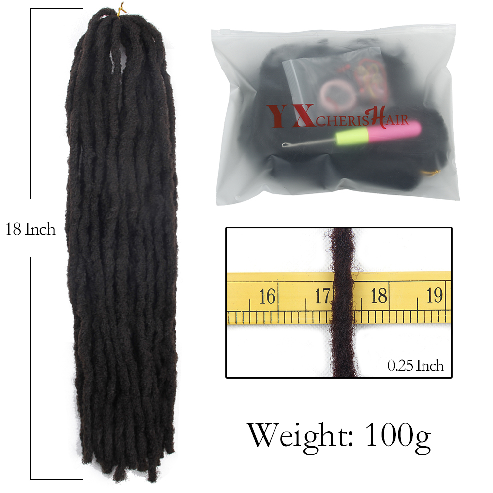 18inch Dreadlocks Braids Synthetic Hair Braiding Hair Extensions Twist Braids Darling Soft Dread 100g/lot