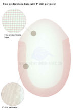 Fine welded mono base with PU on sides back hair replacement system toupee