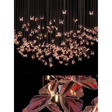 Personnage personnalisable Butterfly Pendant Light Hotel Hall Decorative