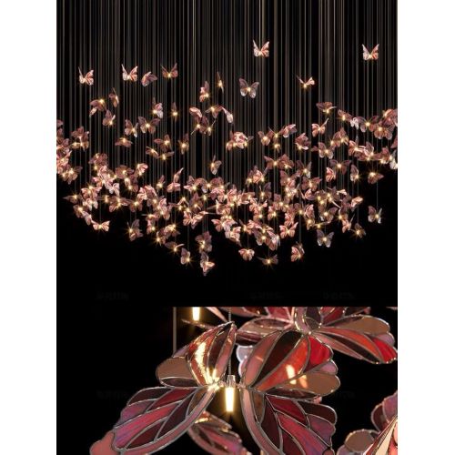 Personnage personnalisable Butterfly Pendant Light Hotel Hall Decorative