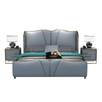 Luxury Top Grade Italian King Size Genuine Leather Beds