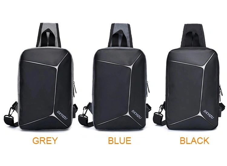 Wholesale Newest Polyester Men Chest Bag USB Single Shoulder Sling Bag