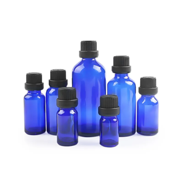 10ml Blue Glass Essential Oil Bottle With Cap