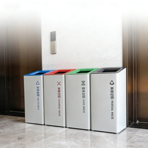 Large Capacity Custom Metal Waste Bin for Bars and Malls