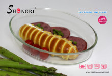 oval pyrex glass dinner plate