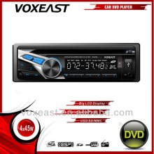 Fixe panel single din Car DVD player with rear Aux input