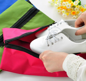 Water Resistant Nylon Shoe Zipper bag