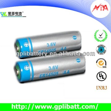 3.6v 2400mah lithium battery er14505h aa size