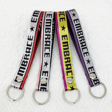 Nylon Strap Wrist Short Polyester Keychain Lanyards