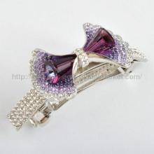 multi-color imitation rhodium hair clip platedt with swarovski ston