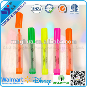 wholesale supply plastic highlighter pen and highlighter pen