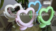 Heart shape stand makeup cosmetic mirror