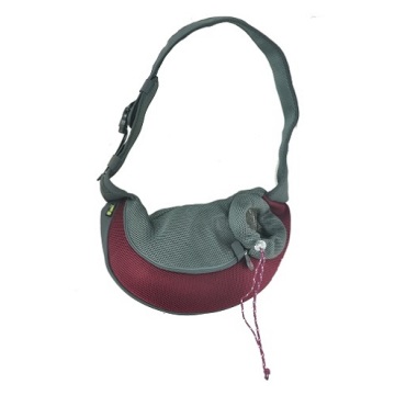 Burgundy Large PVC and Mesh Pet Sling